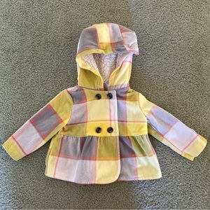 Carter's Baby Girl Hooded Fleece Coat Jacket size 6 months